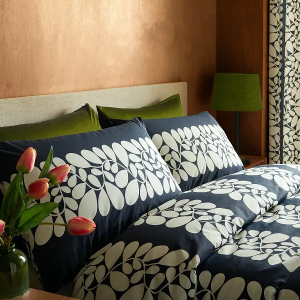 Printed Stripe Cotton Duvet Cover Set
