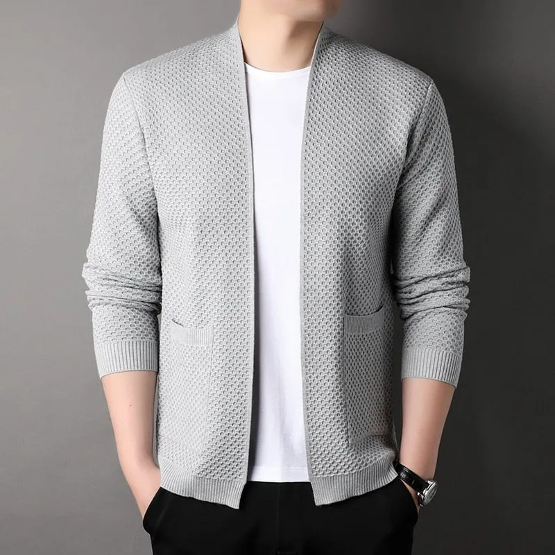 Slim Fit Knitted Cardigan with Pockets