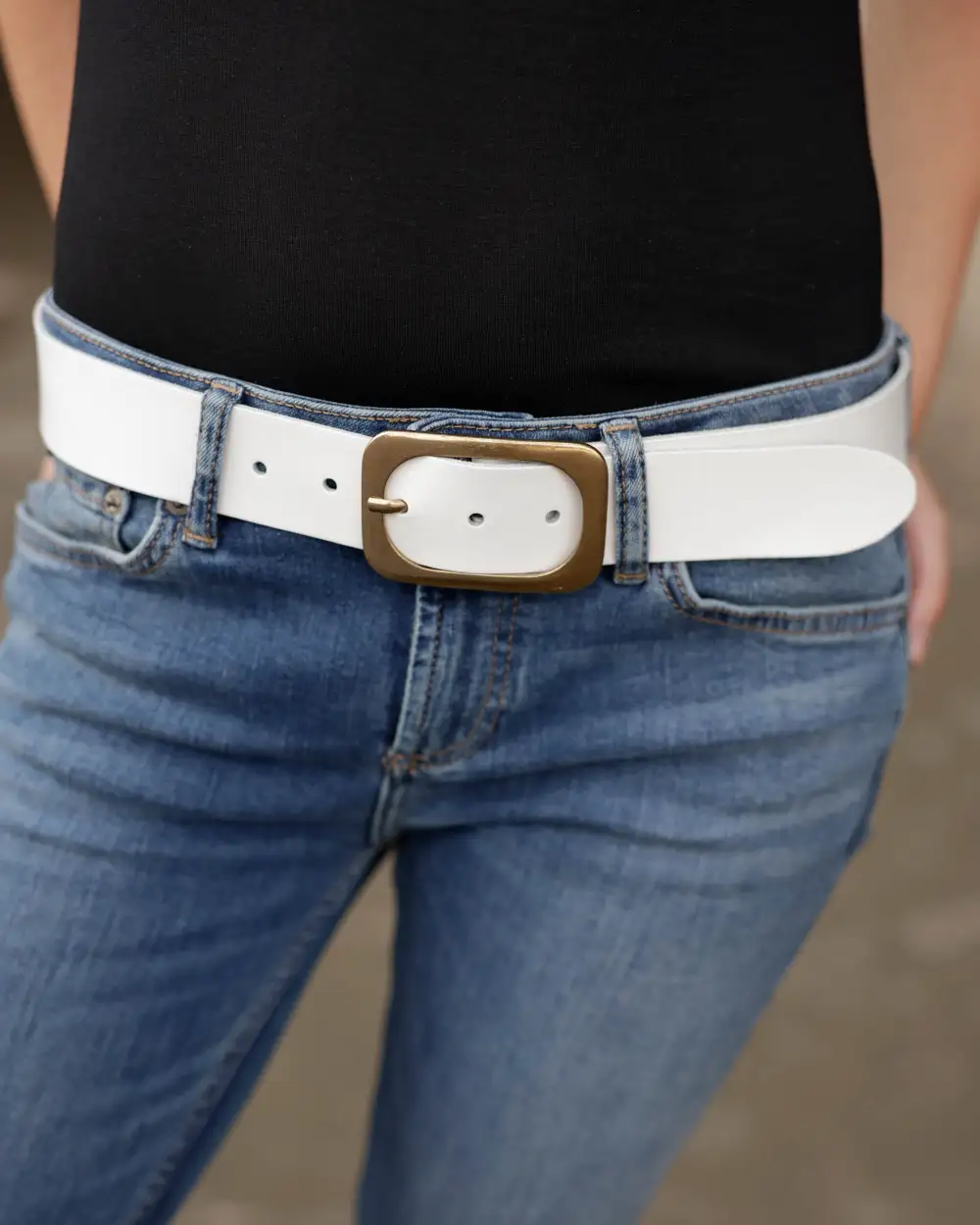 Statement Buckle Classic Leather Waist Belt