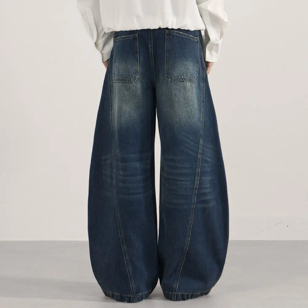 Relaxed Patchwork Denim Jeans