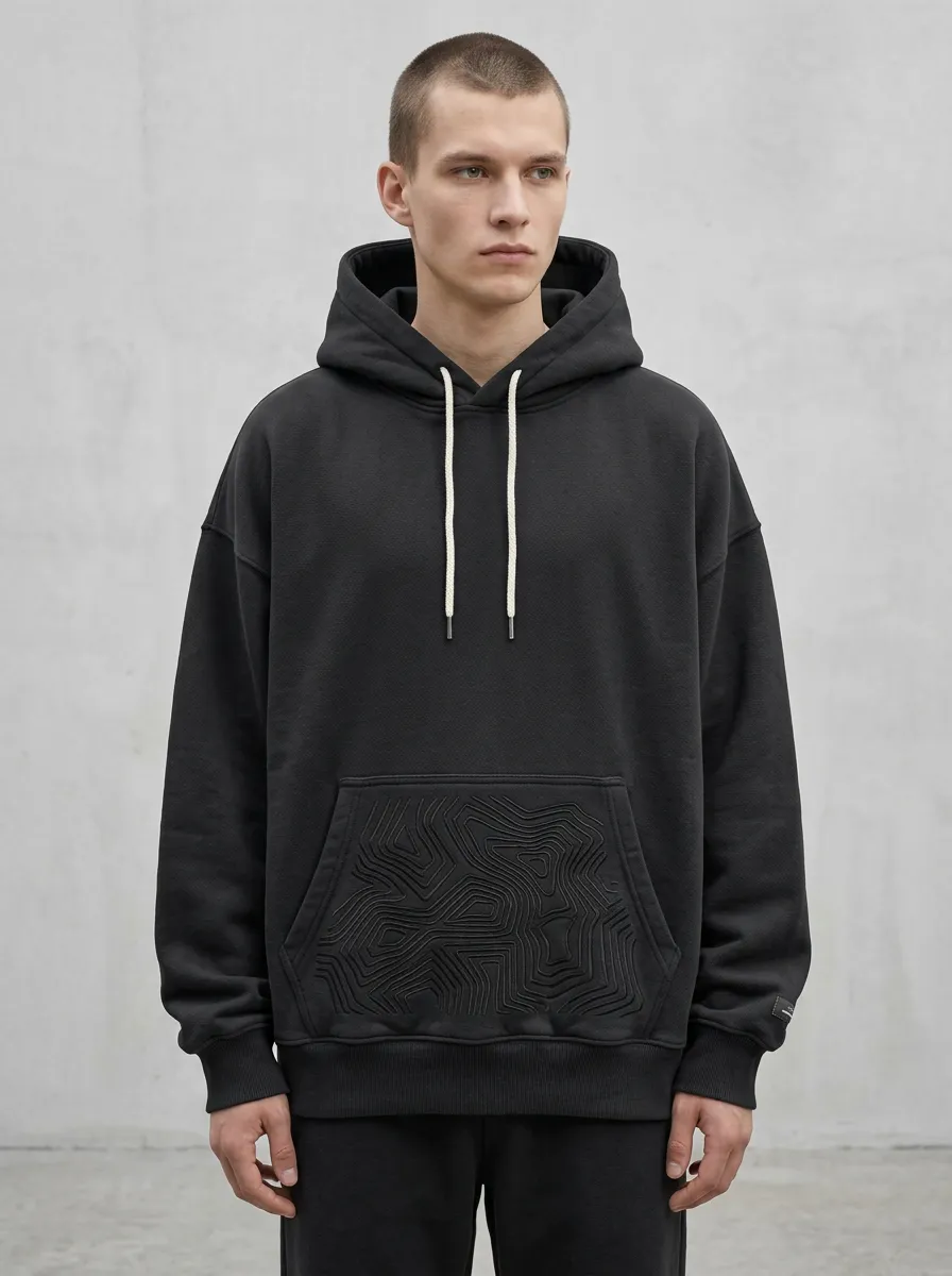 Streetwear Topographic Men's Graphic Hoodie