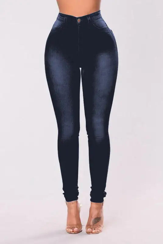 🖤 Sleek & Stretchy High-Waist Denim Pencil Pants – Chic, Comfy & Perfect for Every Outfit! 🔥