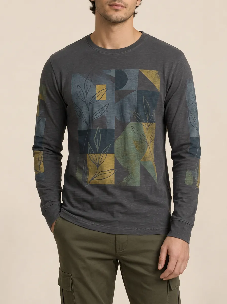 Men's Refined Modern Look Long Sleeve Top