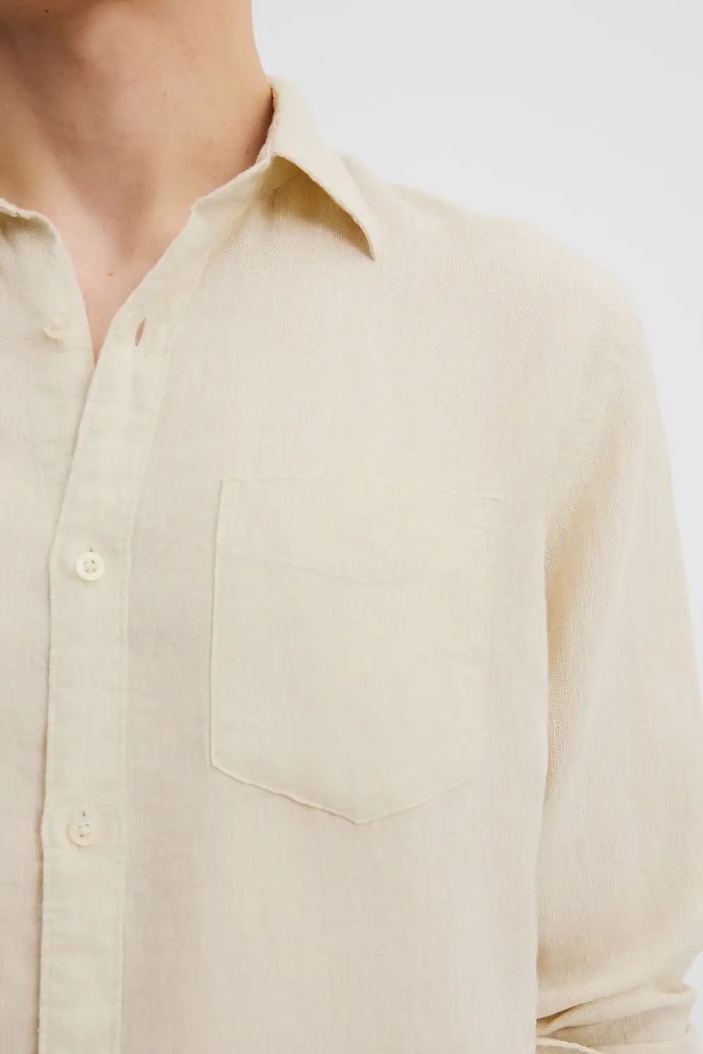 Men's Relaxed Regular Fit Linen Shirt