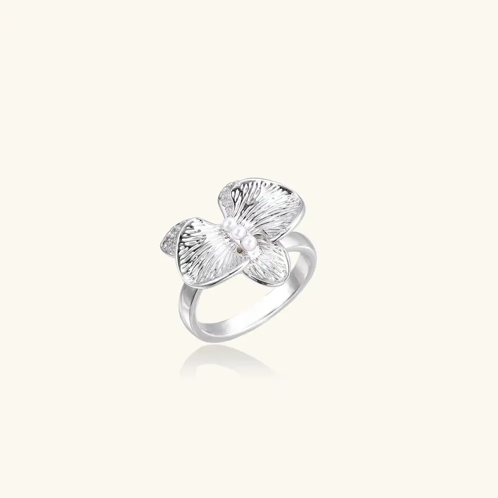 Pearl Orchid Ring