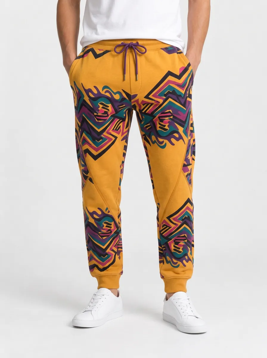 Men's Graffiti Relaxed Jogger Pants
