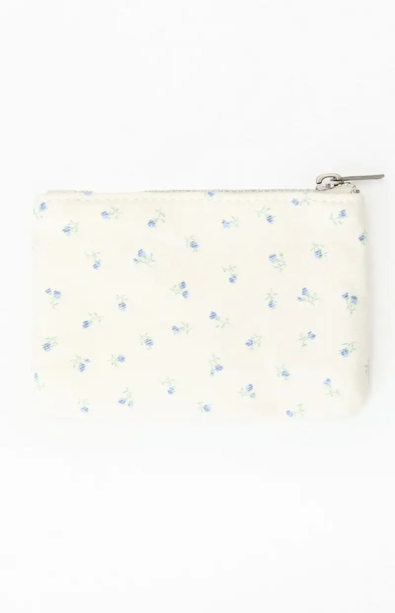 John Galt Cream Floral Coin Purse