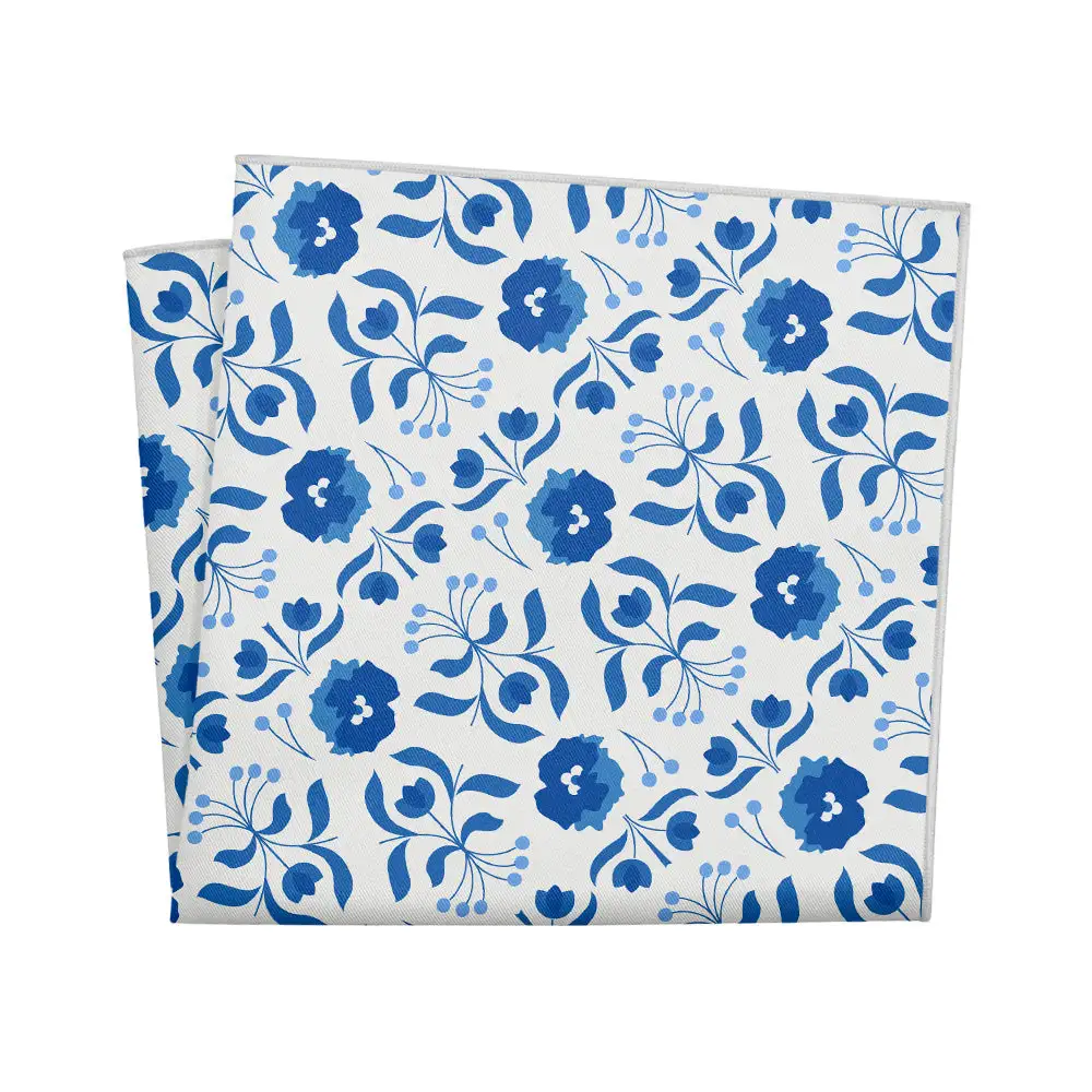 Crisp Composed Floral Pocket Square