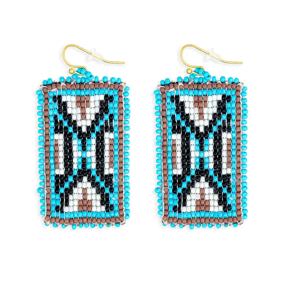 Artful Stone Accent Beaded Earrings