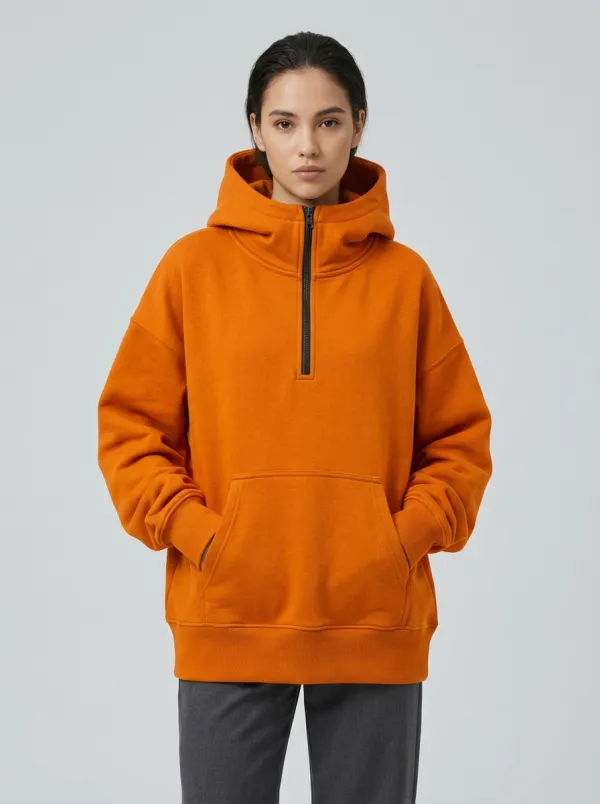 Modern Layer Quarter Zip Unisex Everyday Hoodie