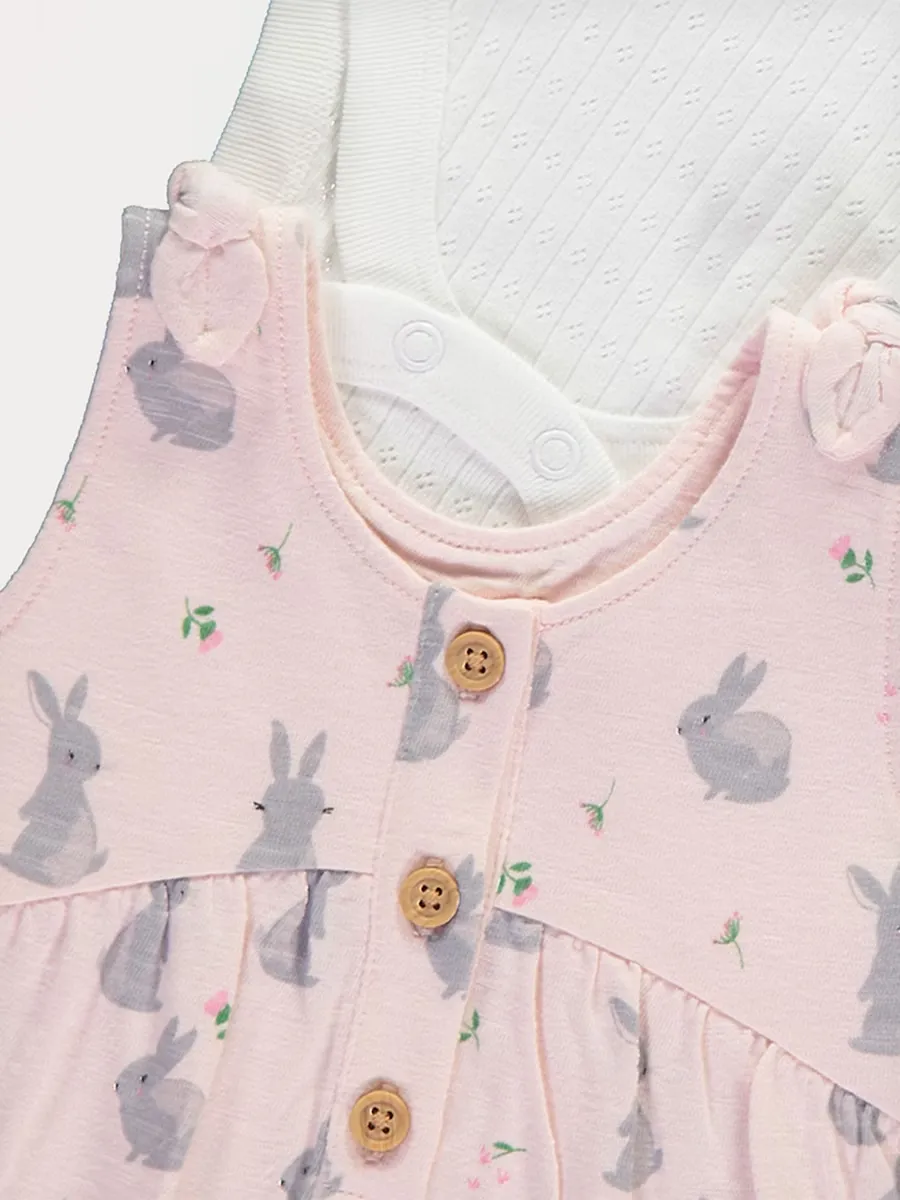 Pink Easter Bunny Bodysuit and Romper Outfit