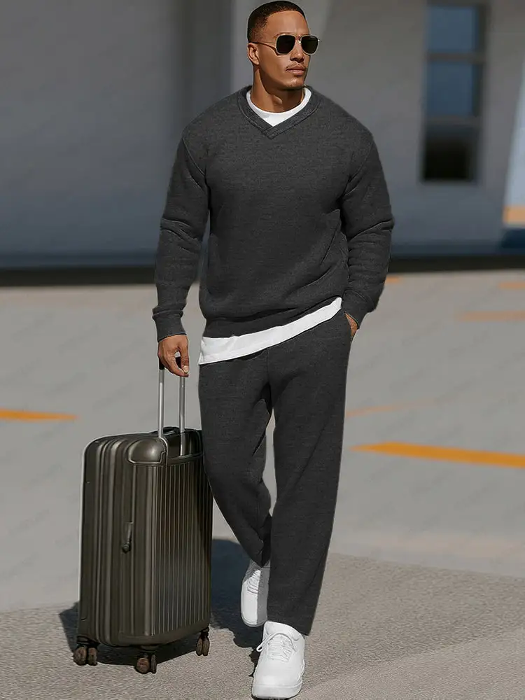 Cotton Blend Comfort Sweatsuit Two-Piece