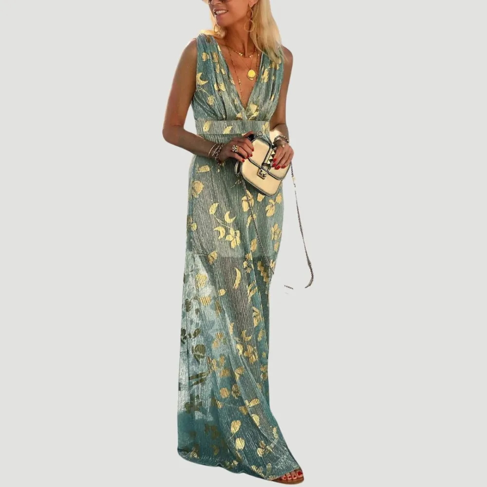 Women's V-Neck Sequin Dress