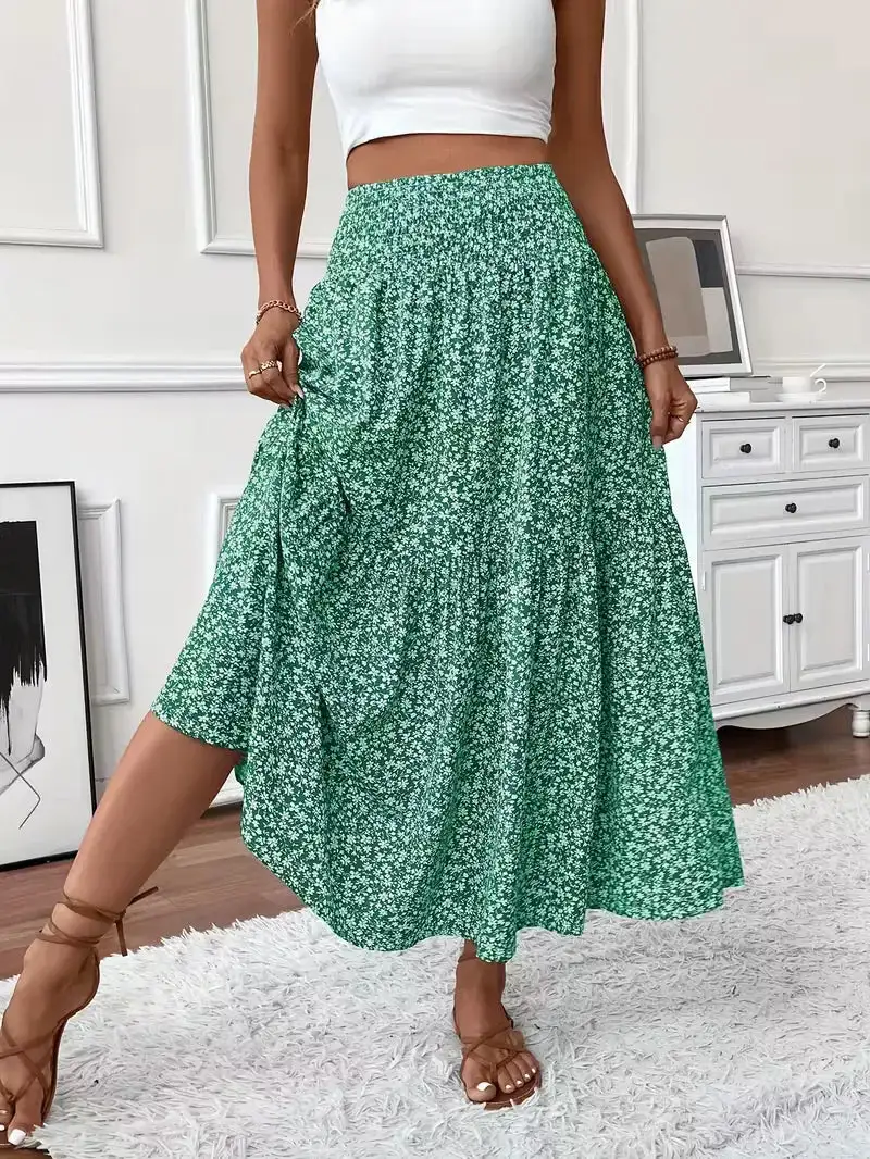 High Waist A-Line Skirt