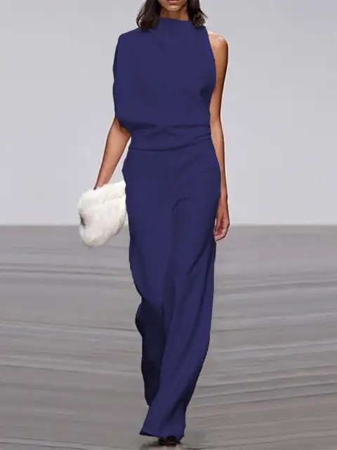 Layered Halter Neck Jumpsuit