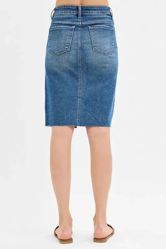 High Waist Slit Pencil Skirt