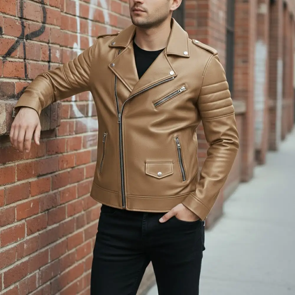Classic Cowhide Biker Jacket