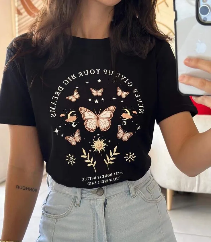 Celestial Butterfly Cotton Tee