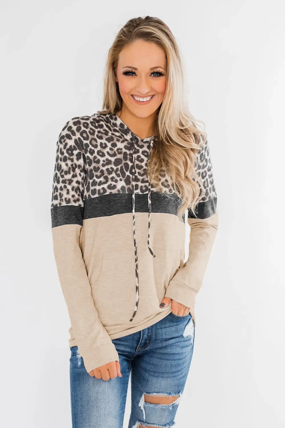 Into Jungle Color Block Hoodie
