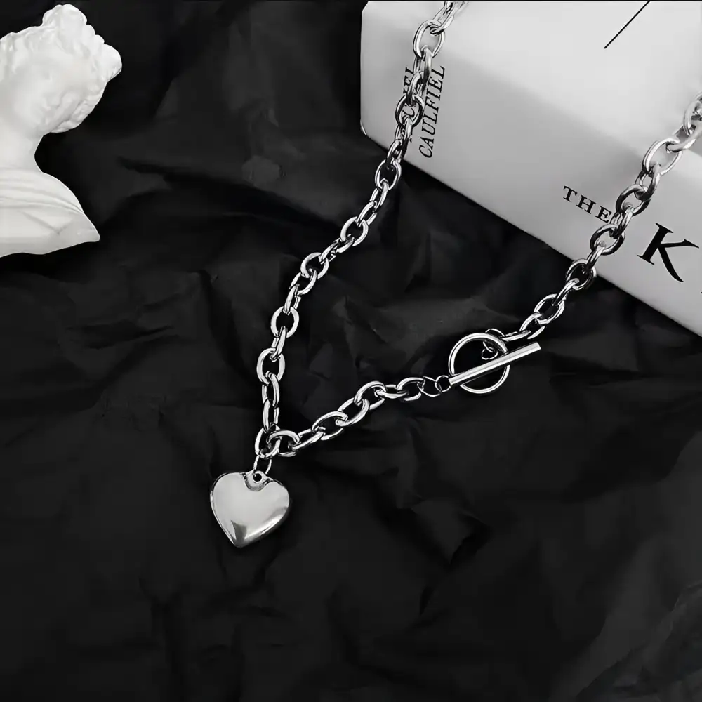 Draped Heart Necklace