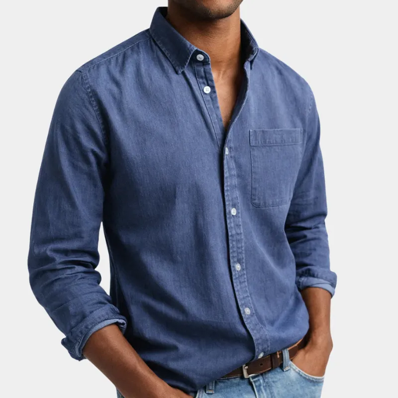 Refined Chest Pocket Classic Long Sleeve Shirt