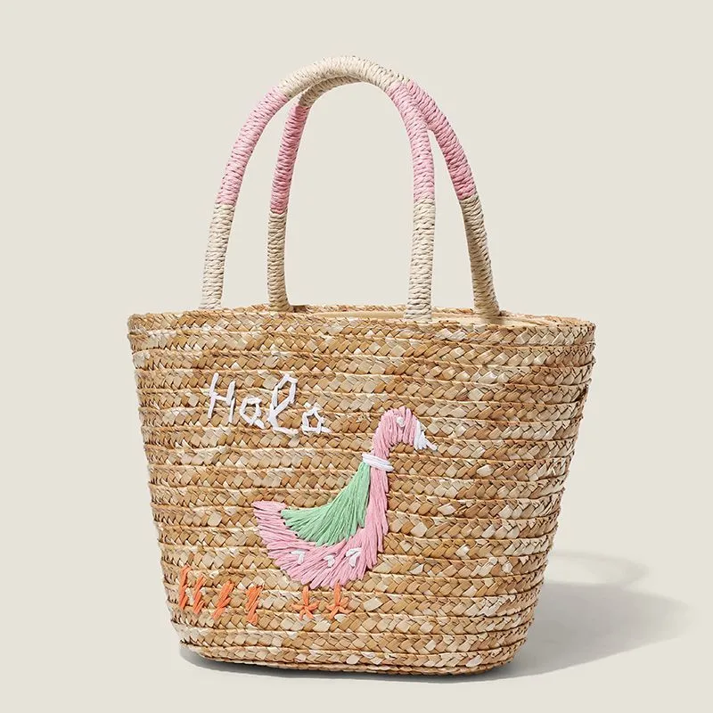 Large Capacity Woven Bag Beach Travel Tote