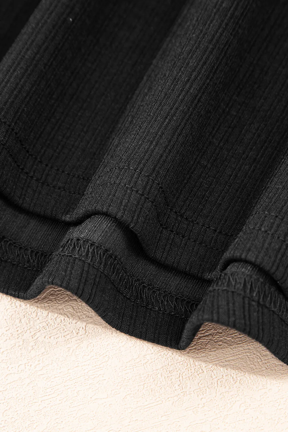 Black Flower Applique Mesh Long Sleeve Blouse