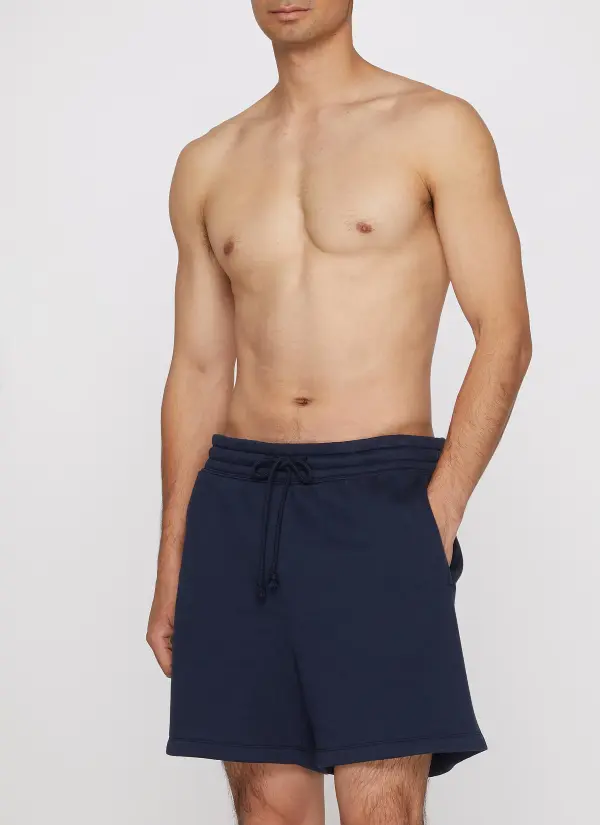 Casual Simple Loose Breathable Dark Blue Shorts