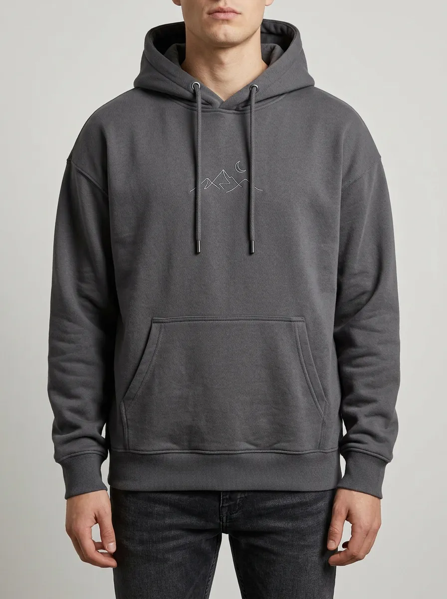 Everyday Mountain Graphic Minimalist Silhouette Men's Hoodie