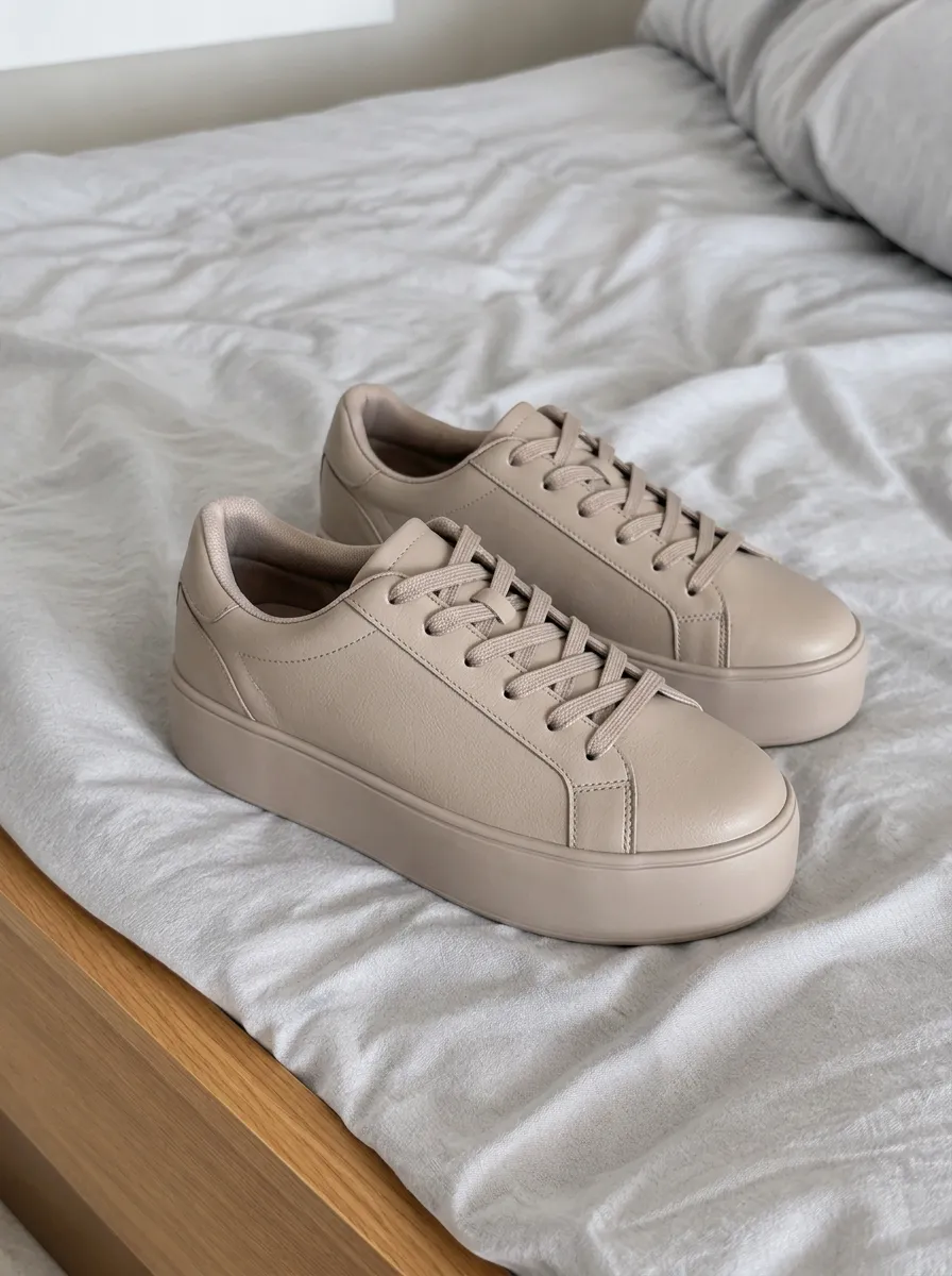 Women's Minimalist Playful Platform Lace-Up Skate Shoes