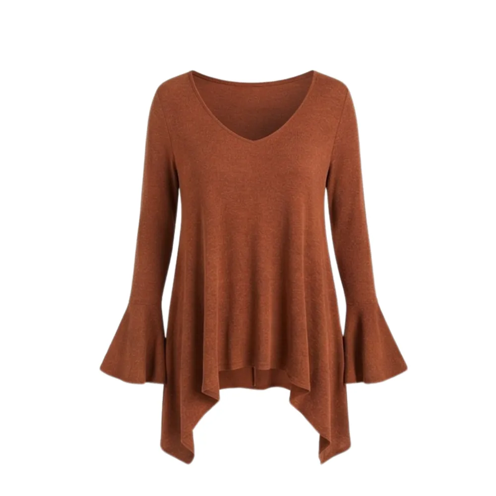 Handkerchief Hem Knit Tunic