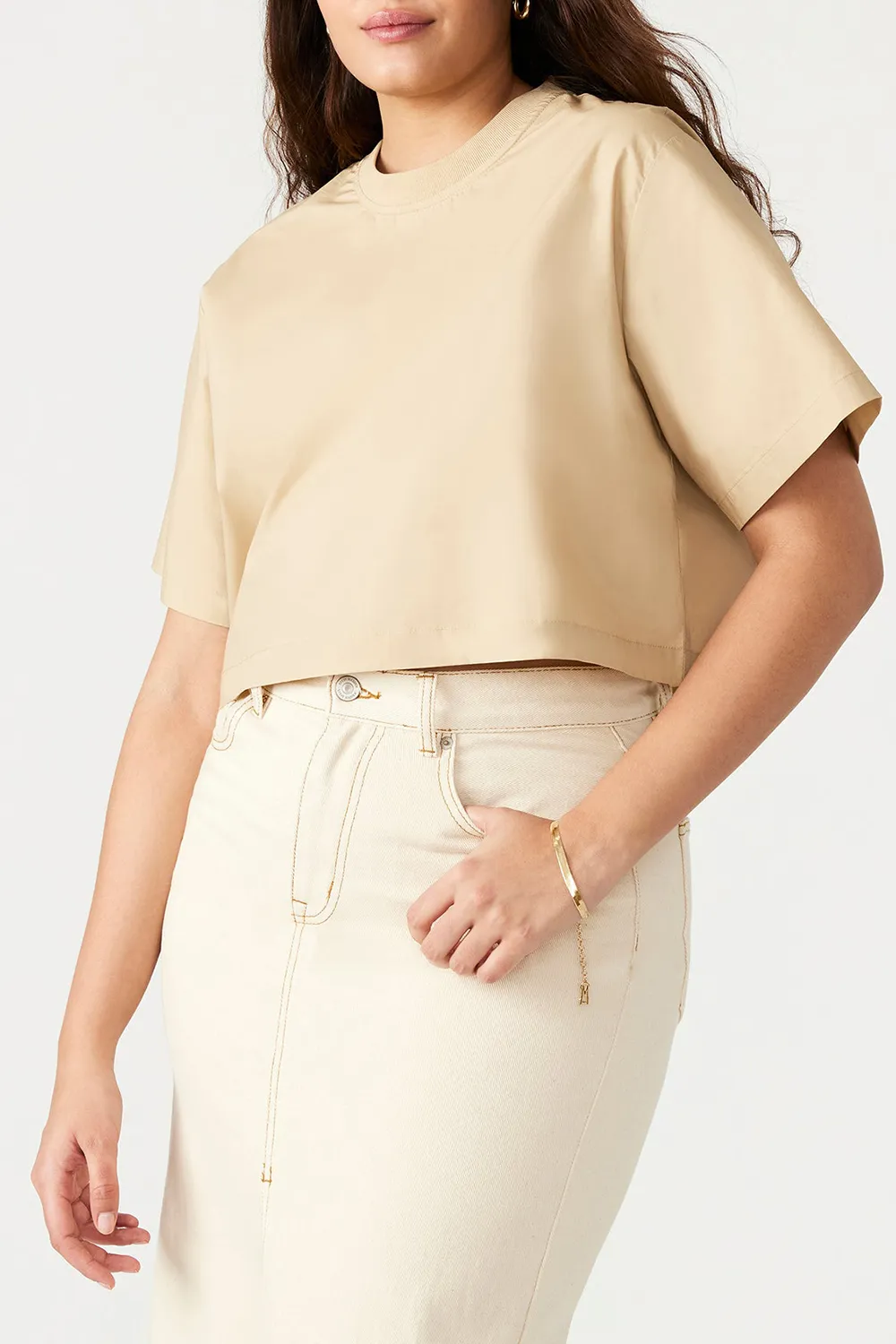 CREW NECK TOP KHAKI