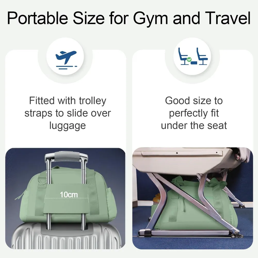 Mini Gym Bag for Women Girls Small Gym Tote Bag with Wet Compartment Waterproof Travel Duffle Bag Cute Workout Sport Bag