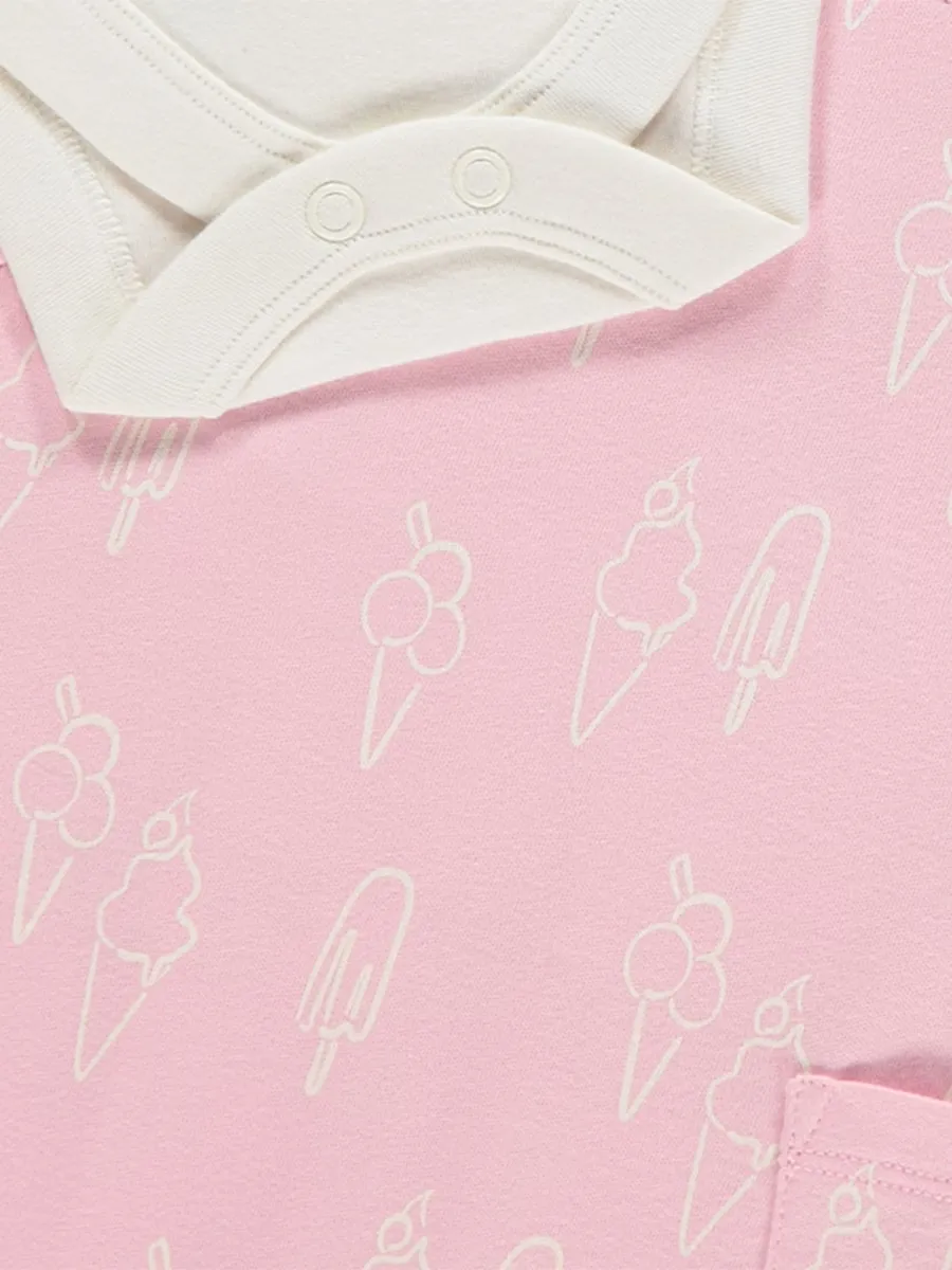 Pink Ice Cream Dungarees and Bodysuit Outfit
