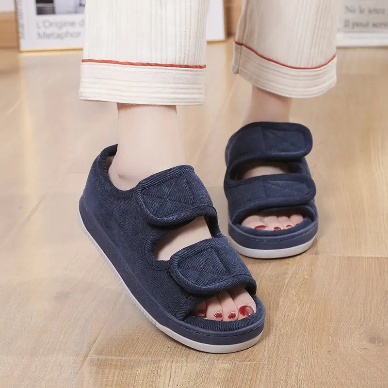 Woven Upper Slide Sandals