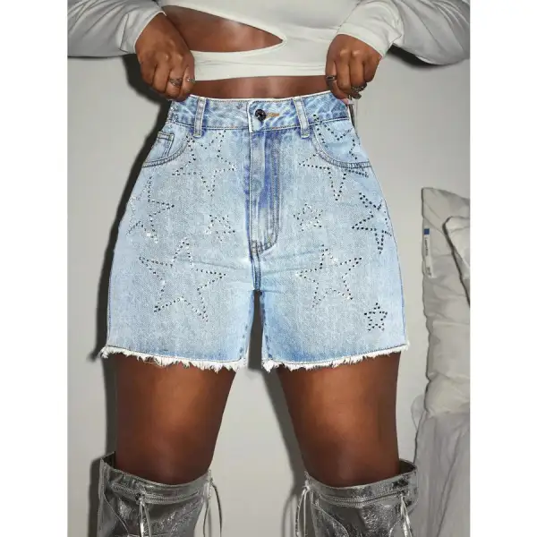 Weekend Raw Hem Denim Shorts