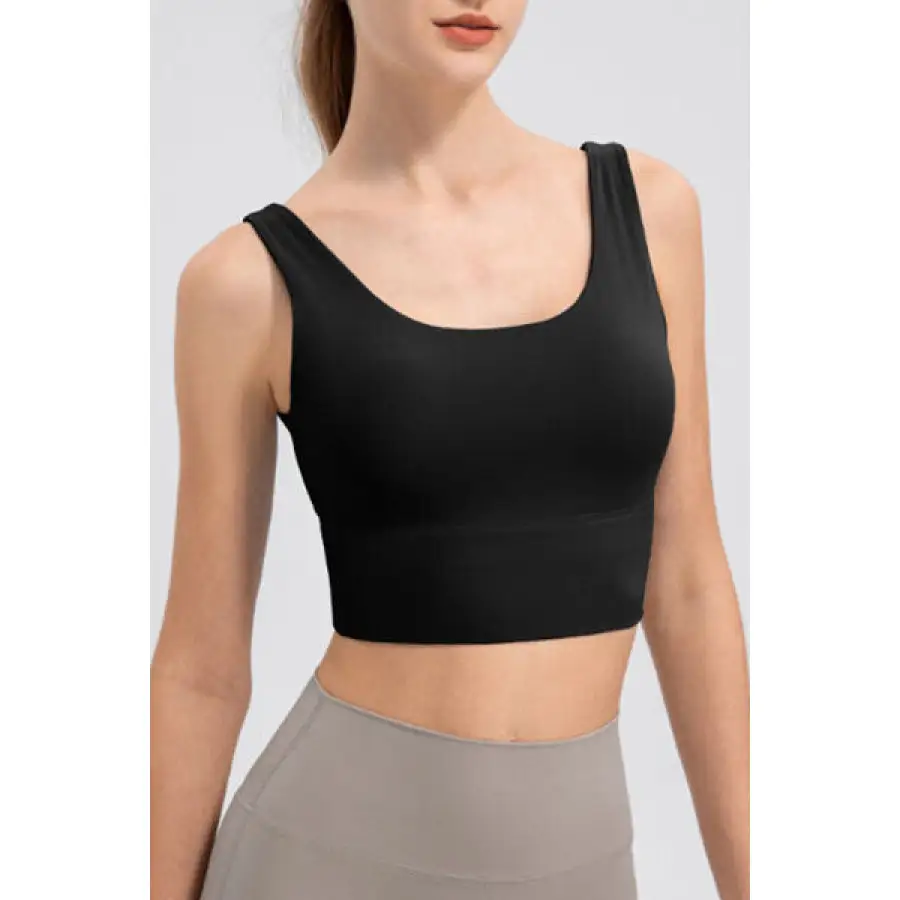 Scoop Neck Wide Strap Active Tank