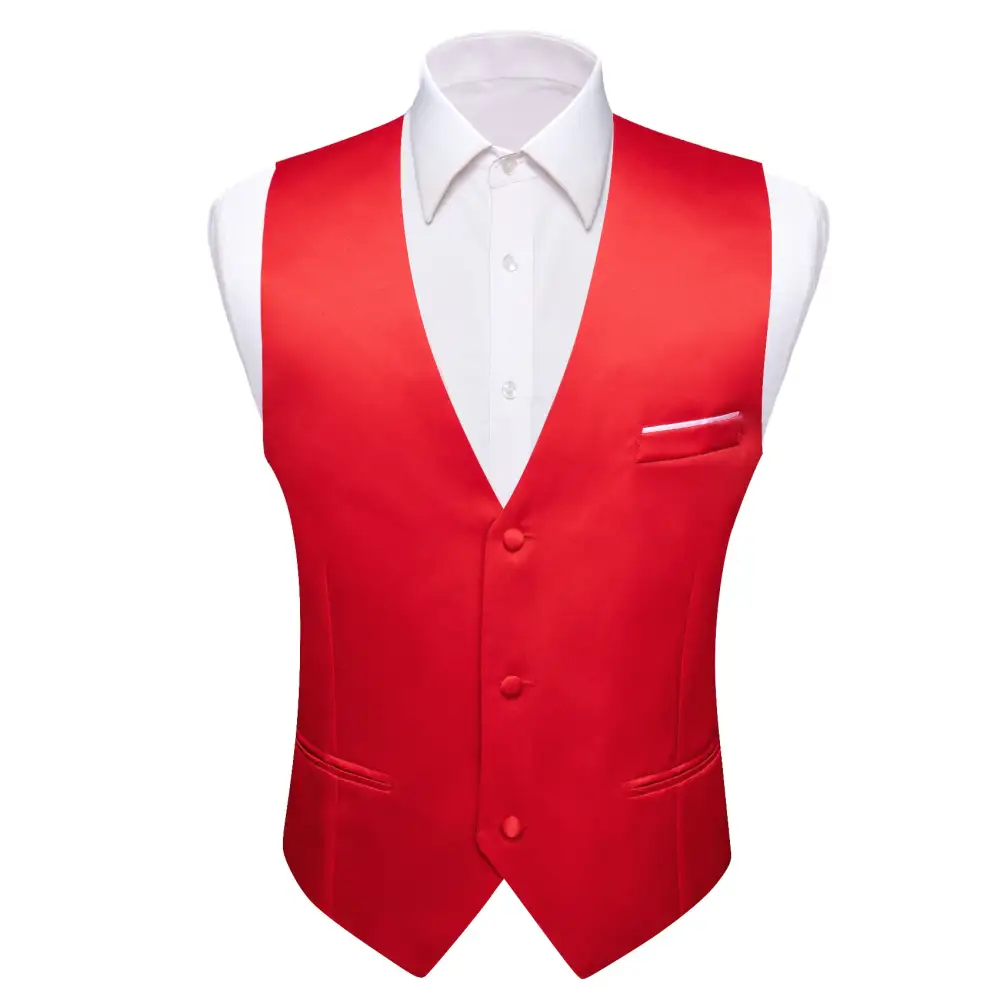 Refined Solid Formal Vest Set