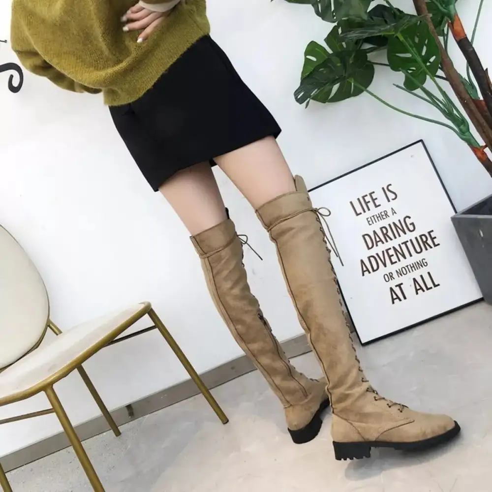 Lace Up Over the Knee Boots