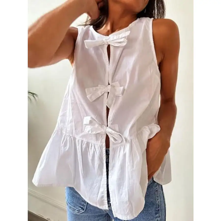 Tied Round Neck Tank