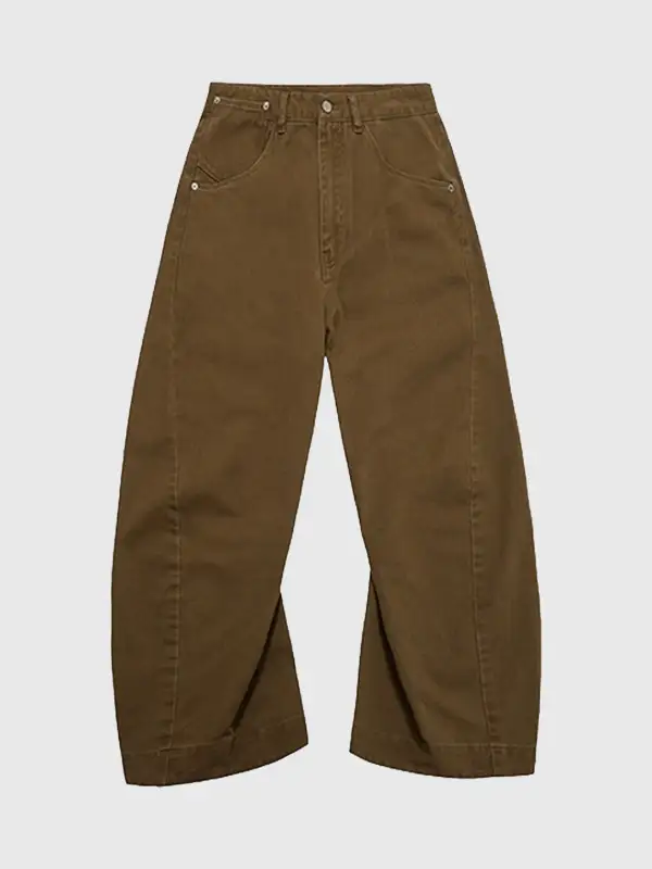 Utility-Inspired Barrel-Leg Pants