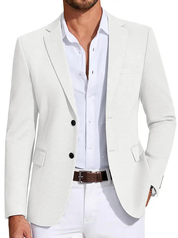 Warm Business Casual Two Buttons Suit Jacket Blazer