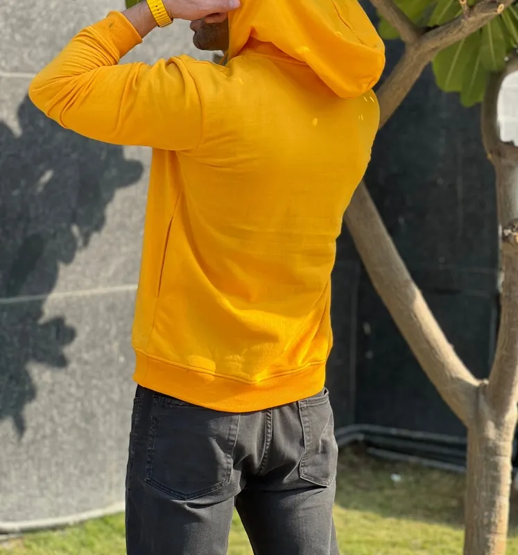 Yellow Fleece Hoodie