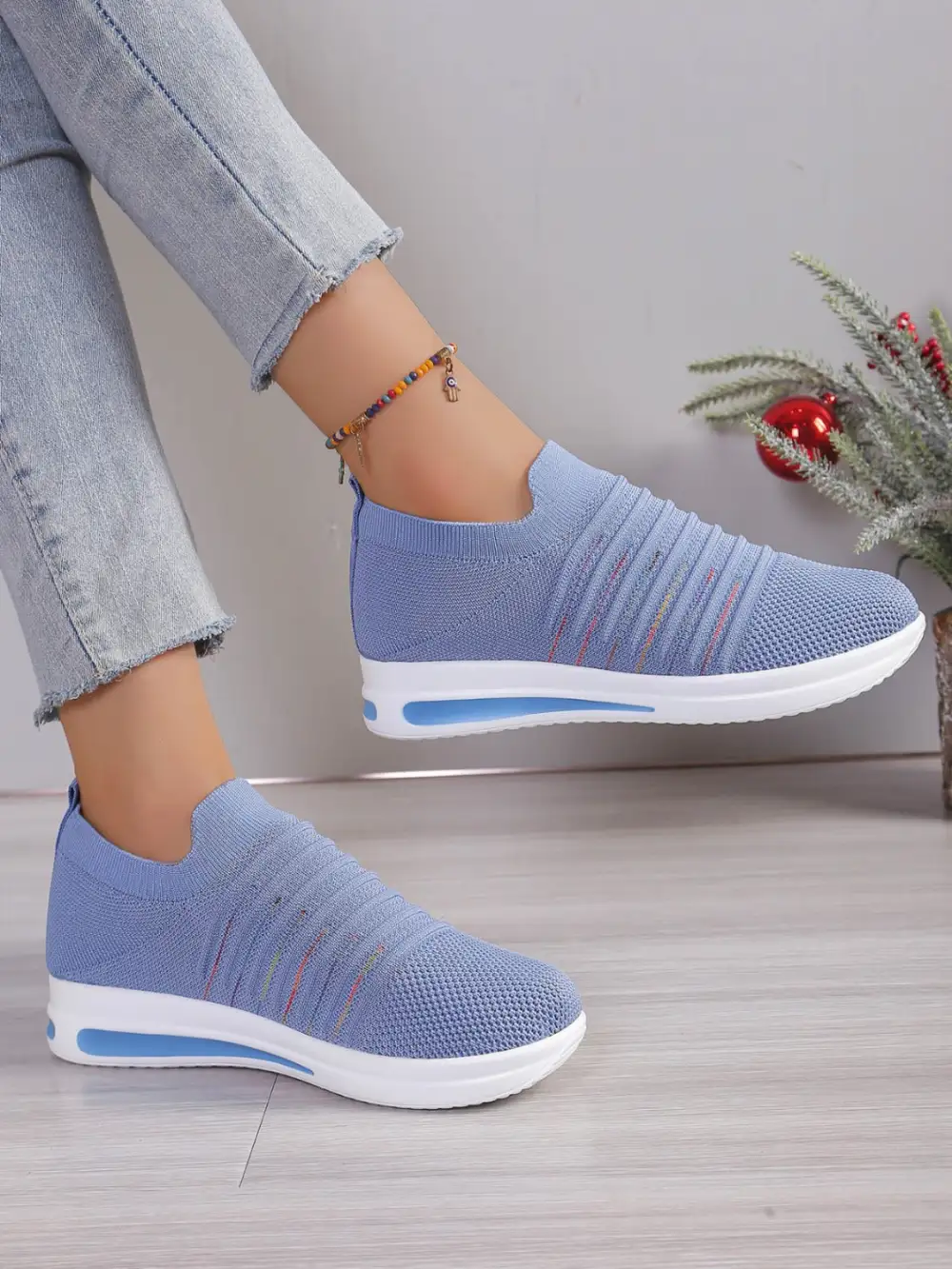 Wedge Mesh Sneakers