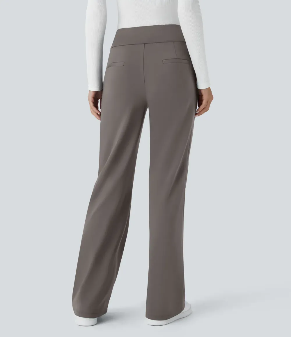  DayStretch Mid Rise Side Zipper Pocket Work Flare Pants