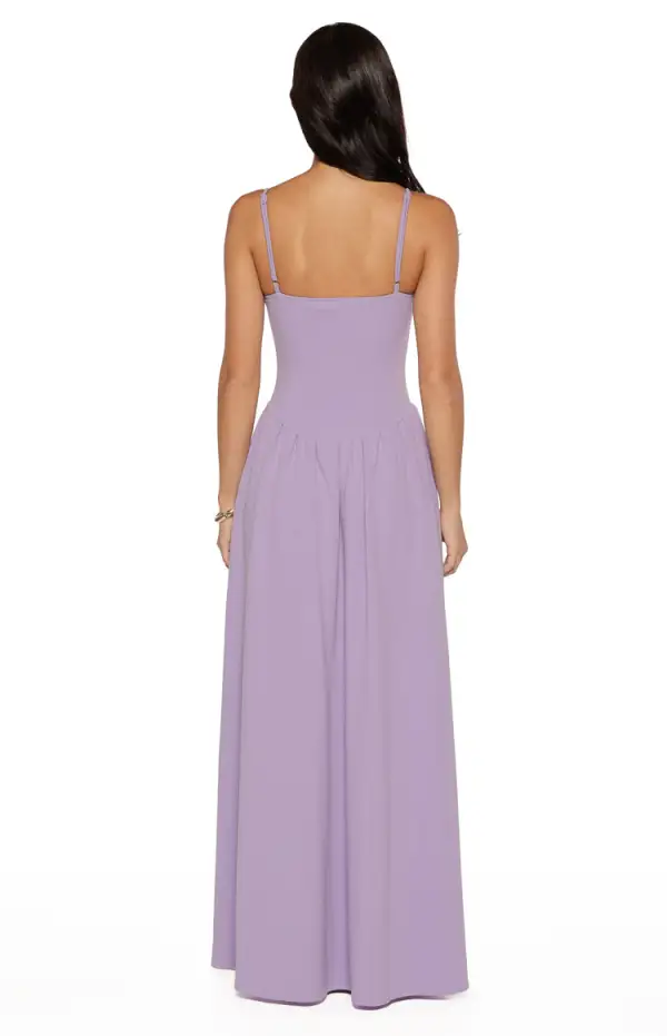 Strapless A Line Flowy Maxi Dress