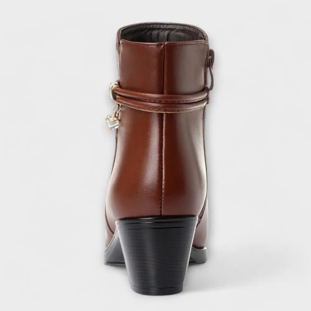 Leather Warm Lined Ankle Boots