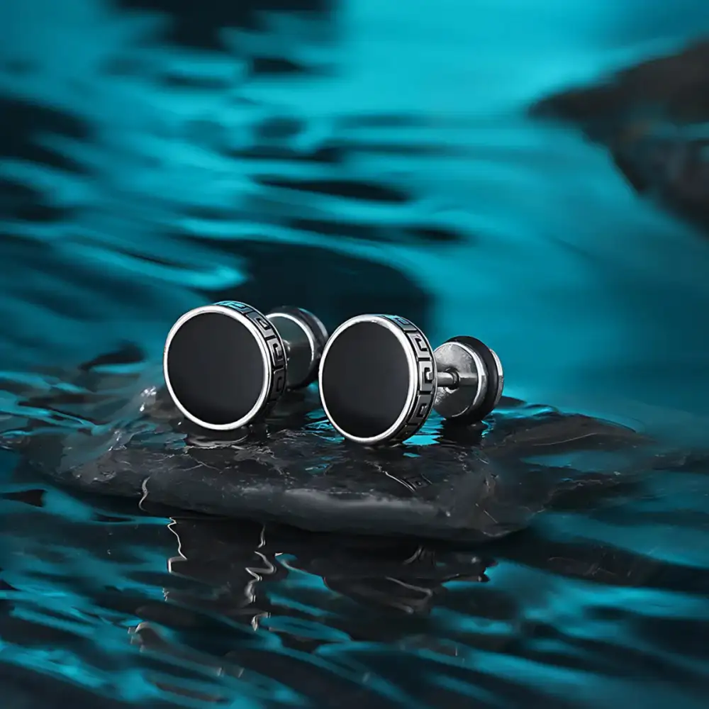 Men's Stud Earrings Stainless Steel