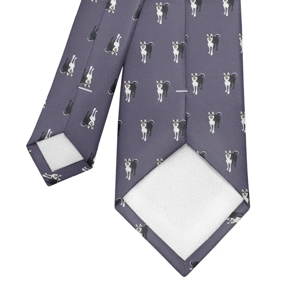 Husky Dog Pattern Necktie