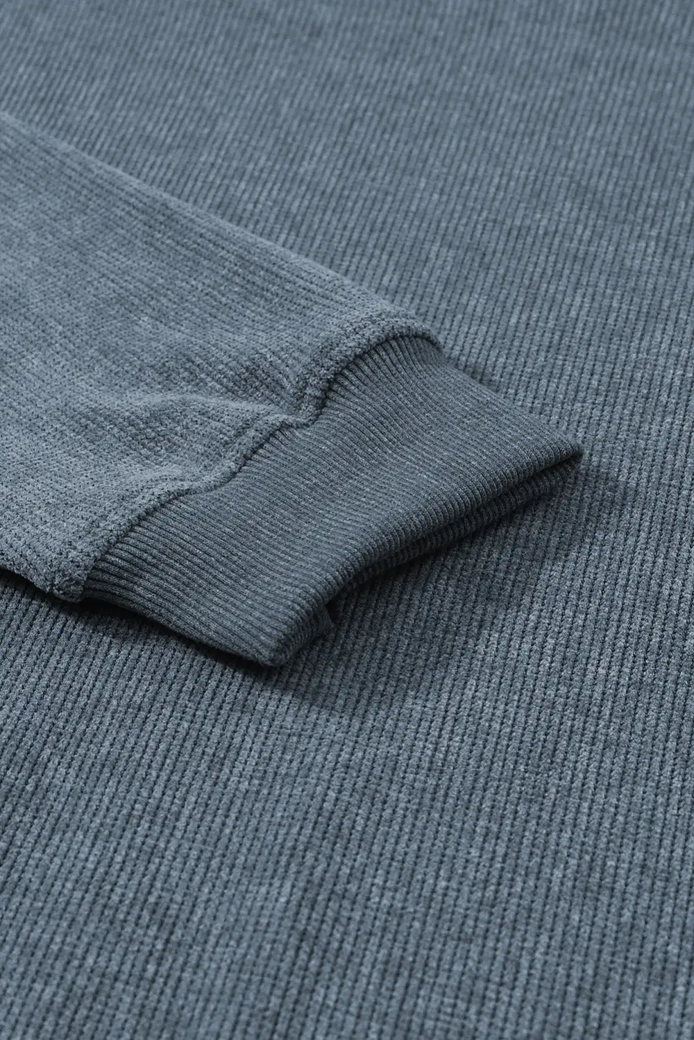 Laid Back Ribbed Crewneck Sweatshirt